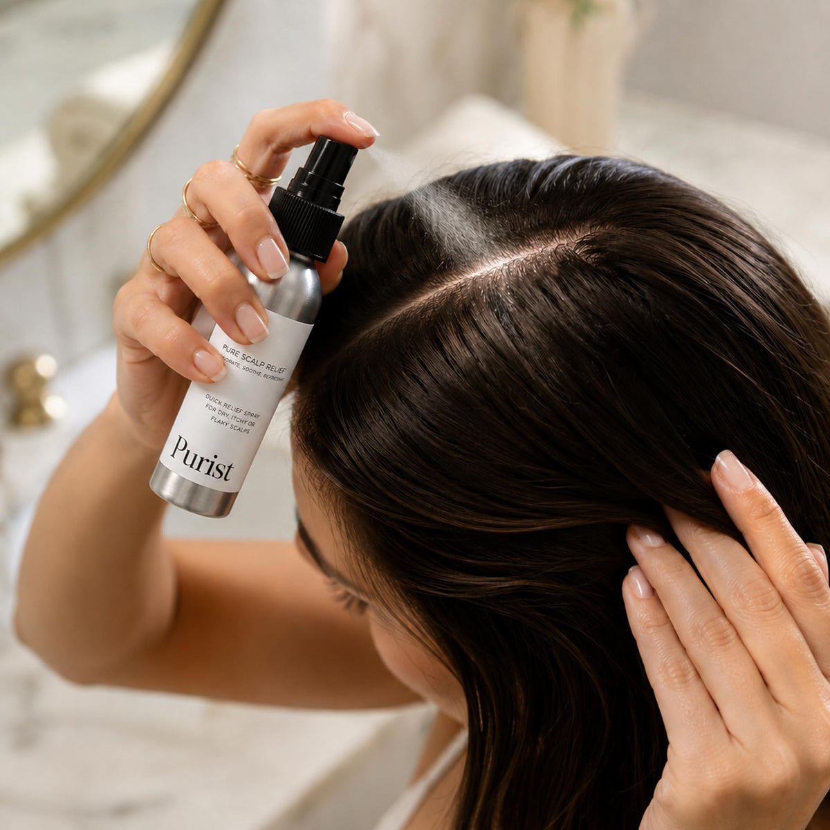 Purist Dandruff Spray - Leave-In Itchy, Dry Scalp Treatment - Hydrating, Lightweight, Soothing Scalp Moisturizer - Scalp Care Spray for Dryness,