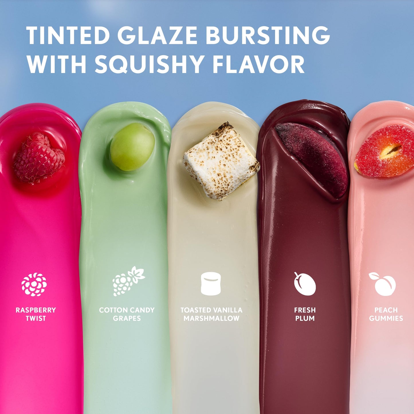 COVERGIRL Clean Fresh Squishy Glaze™ Lip Butter Balm, Flavored, Non-Sticky, with Vitamin E & Shea Butter - 100 Raspberry Twist (Sheer Fuchsia) Beauty and Personal Care COVERGIRL