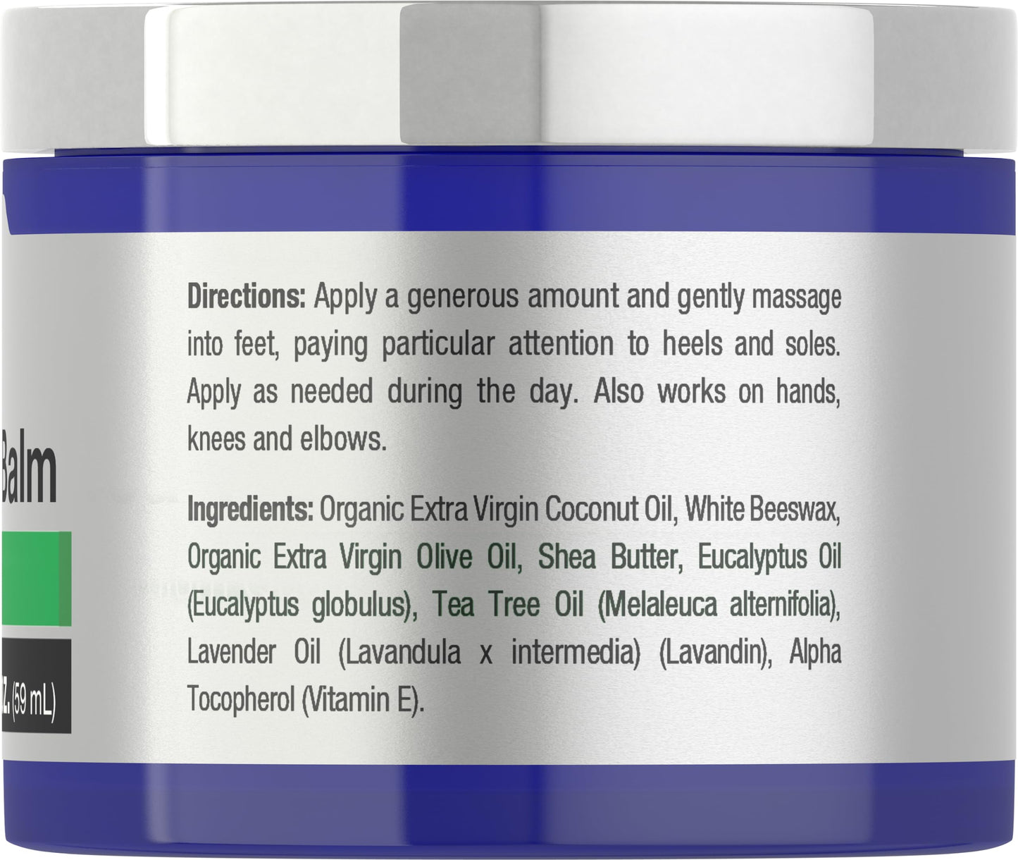 Horbäach Tea Tree Oil Foot Balm | 2 oz | Moisturizes and Nourishes Dry Skin & Feet | Scientifically Formulated Beauty & Personal Care Horbäach