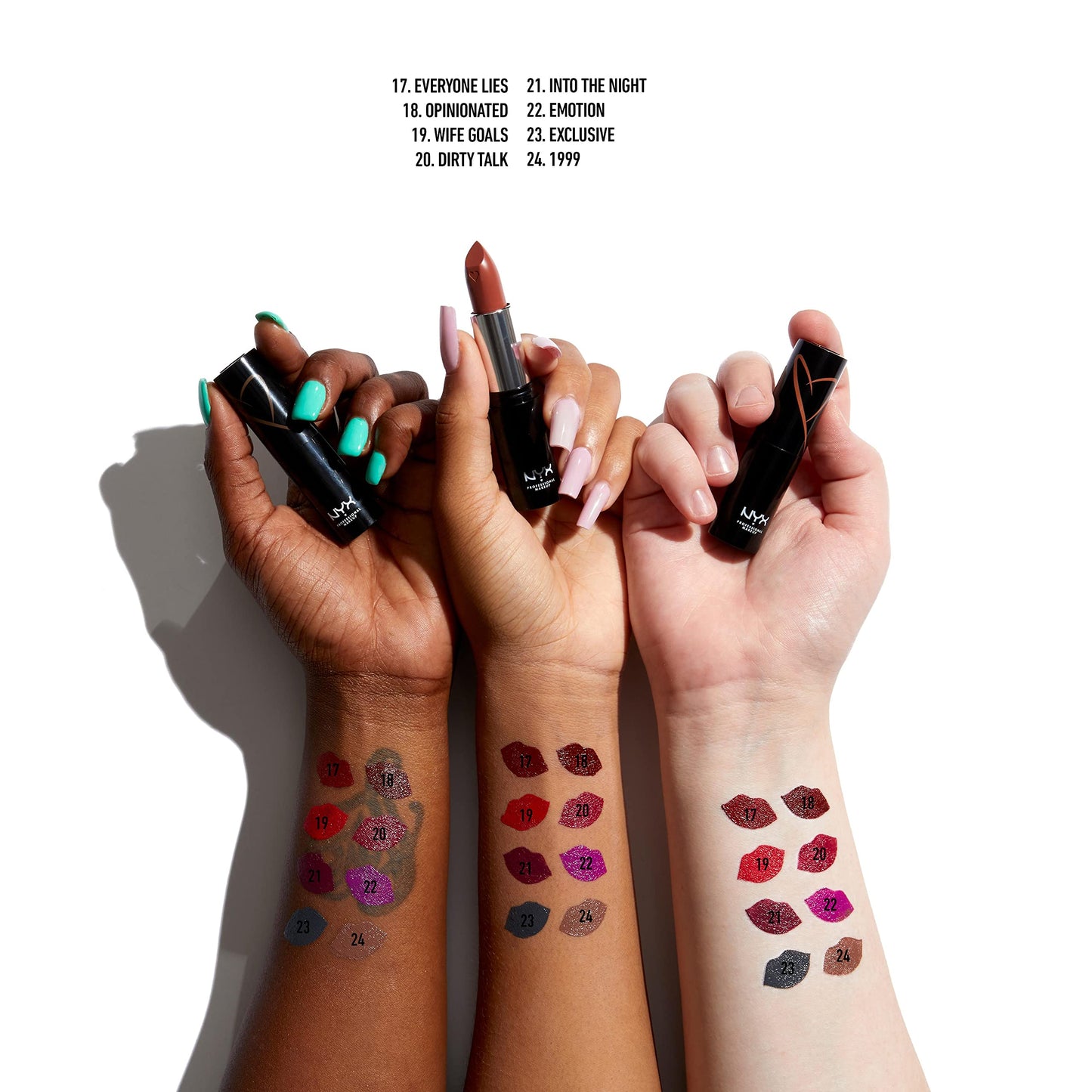 NYX PROFESSIONAL MAKEUP Shout Loud Satin Lipstick, Infused With Shea Butter - Everyone Lies (Deep Wine Red) Beauty & Personal Care NYX PROFESSIONAL MAKEUP