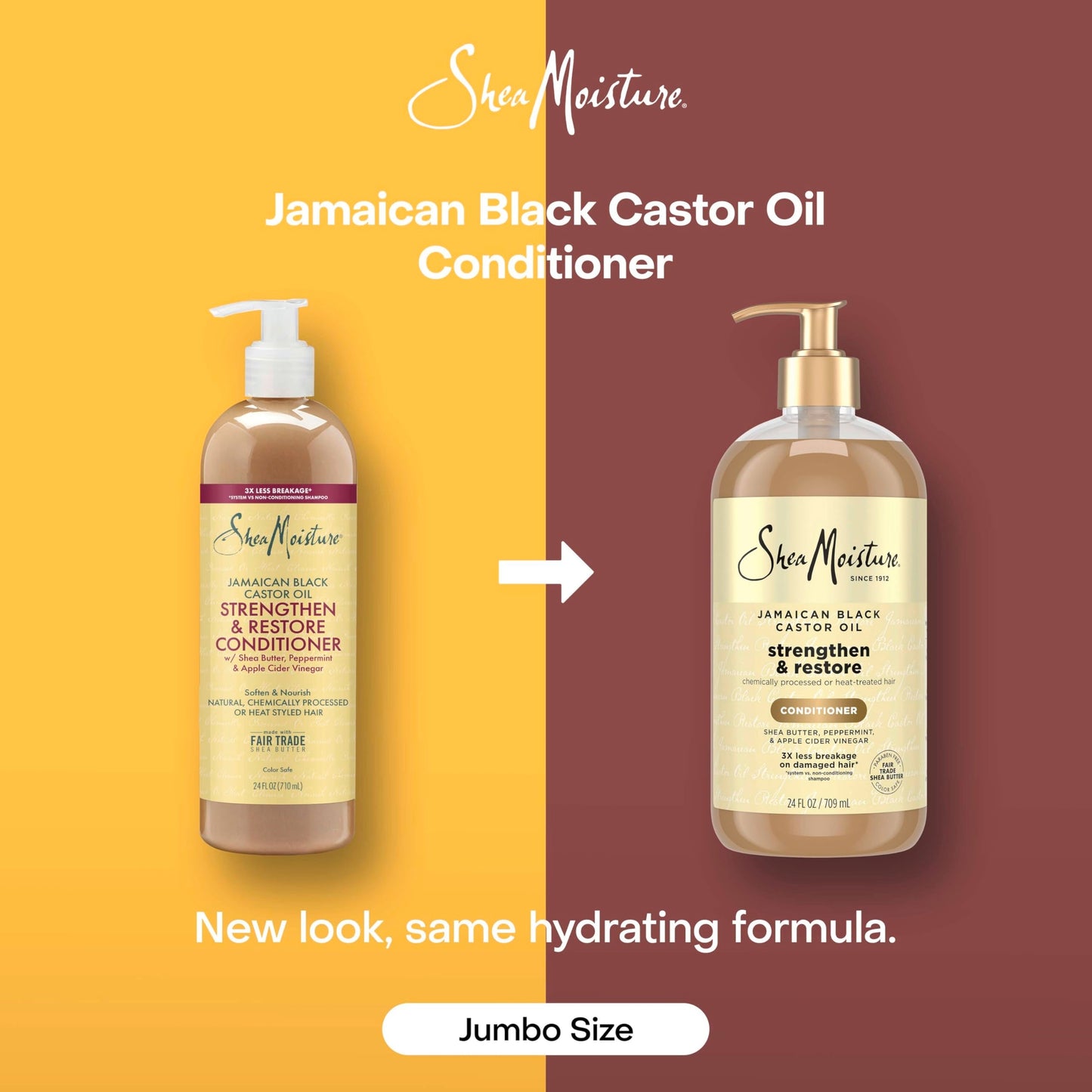Shea Moisture Strengthen & Restore Conditioner Jamaican Black Castor Oil for Damaged Hair Paraben-Free 24 Fl oz Beauty and Personal Care Shea Moisture