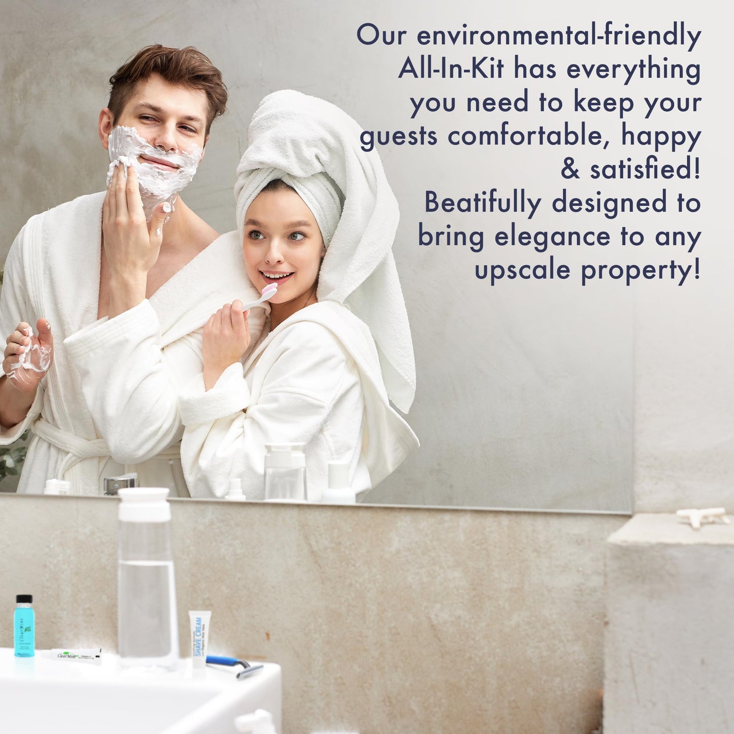 Personal Care Travel Toiletries | 1-Shoppe Amenities Kit | Travel Shaving Set, Toothbrush & Paste, Mouthwash, Makeup Wipes, Swabs, Nail File & Sewing Beauty & Personal Care Terra Pure