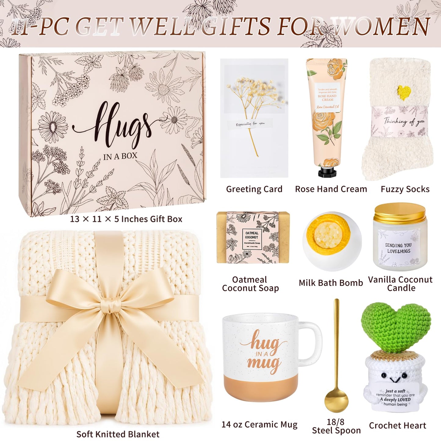 iFaveorr Get Well Soon Gift Baskets for Women, Self Care Package for Women Beauty and Personal Care iFaveorr