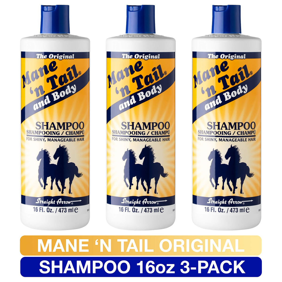 Mane 'n Tail Original Formula For Thicker Fuller Stronger Hair 16 oz (3 pack Shampoo)