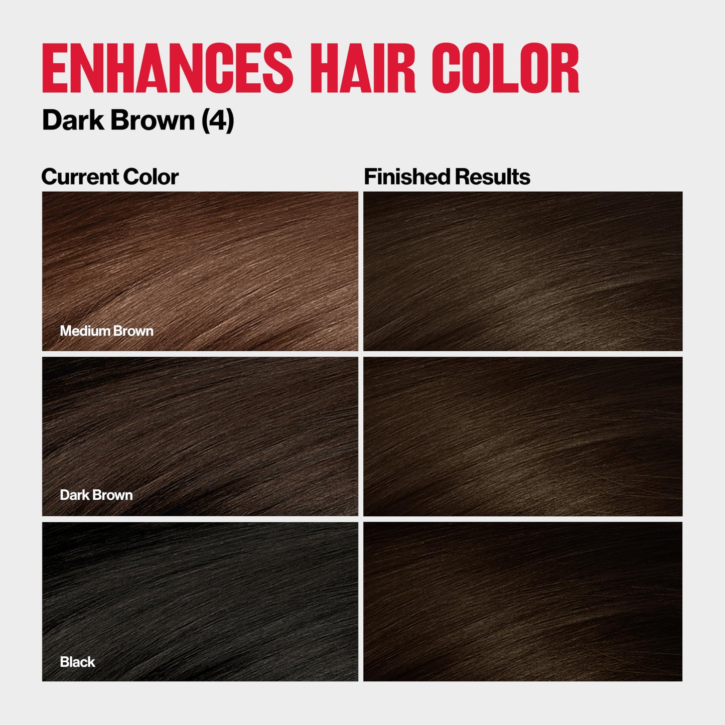 Revlon ColorSilk Tone + Gloss + Care Demi Permanent Hair Color, Dye Kit with Leave-In Scalp and Haircare Serum, 2x Shinier, 4x Stronger, 4 Dark Brown Beauty & Personal Care REVLON