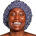 TIARA Reusable Waterproof Shower Cap for Women - Large Shower Cap for Long Thick Hair, Reversible Deep Conditioning Hair Cap, Soft Terry Lined Beauty & Personal Care TIARA Shower Cap