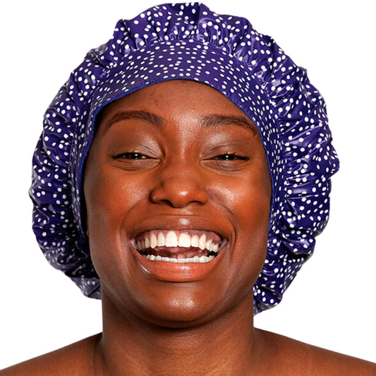 TIARA Reusable Waterproof Shower Cap for Women - Large Shower Cap for Long Thick Hair, Reversible Deep Conditioning Hair Cap, Soft Terry Lined Beauty & Personal Care TIARA Shower Cap