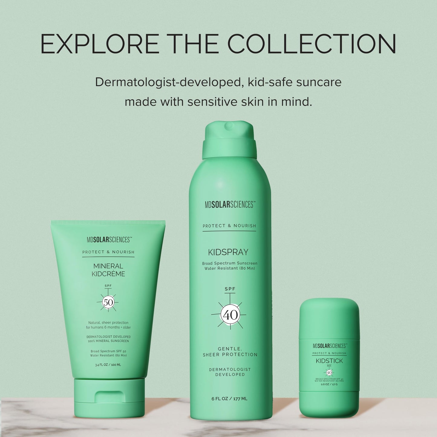MDSolarSciences Mineral KidCrème SPF 50 | Gentle Kids Sunscreen | Zinc Oxide & Squalane Formula | Water-Resistant Fragrance-Free Protection | 3.4 Fl Beauty & Personal Care MDSolarSciences