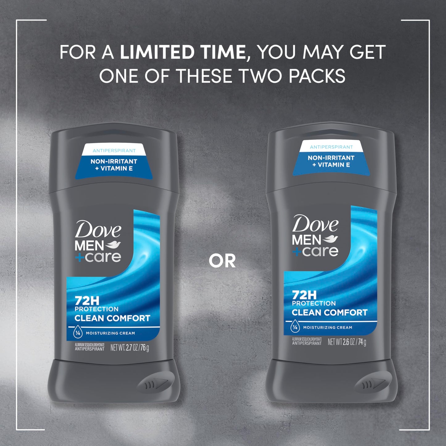 Dove Men+Care Antiperspirant Deodorant Stick Clean Comfort 72-Hour Sweat & Odor Protection Antiperspirant for Men With 1/4 Moisturizing Cream 2.6 oz Beauty and Personal Care Dove
