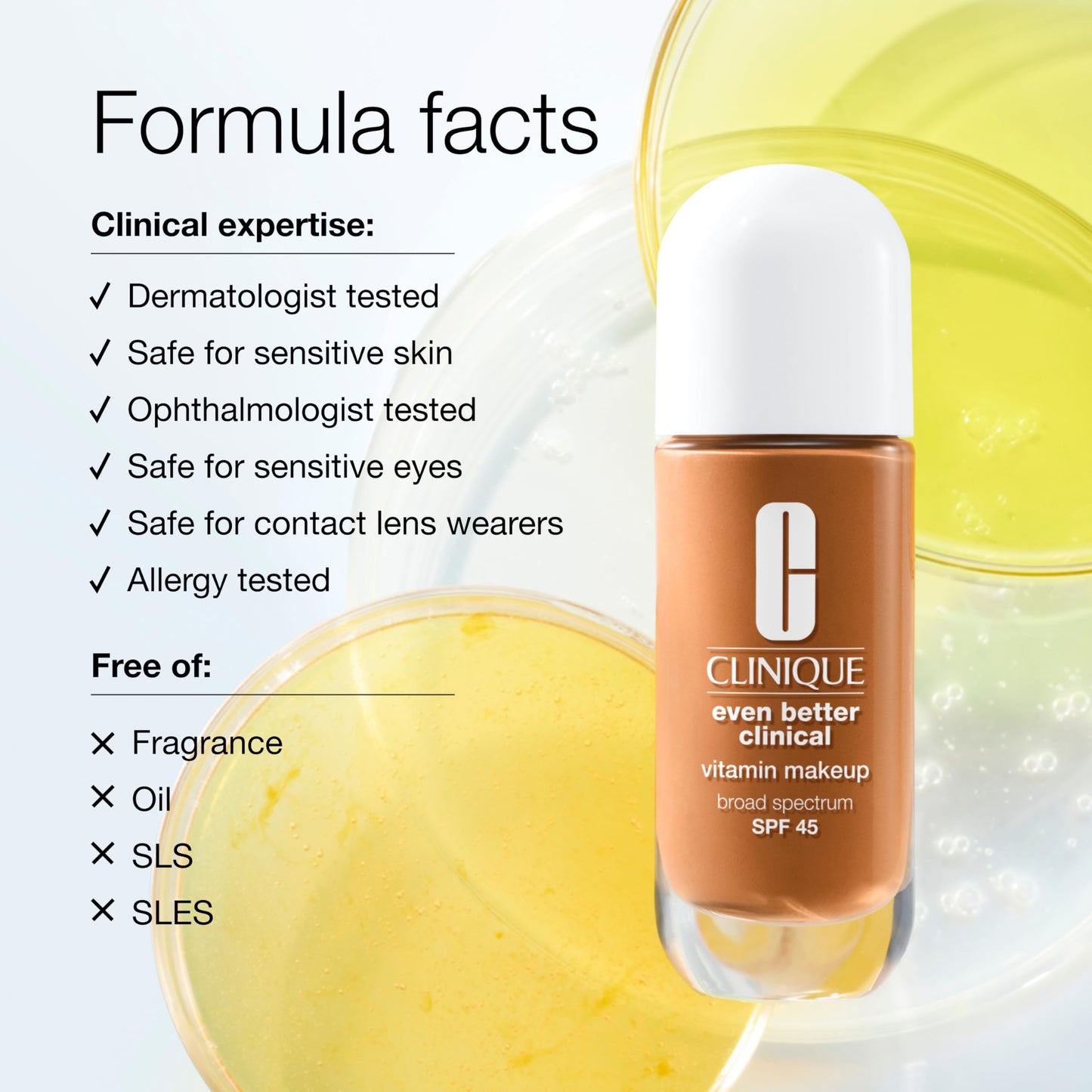 Clinique Even Better Clinical Vitamin Makeup Broad Spectrum SPF 45 With Vitamin C, Vitamin E + Vitamin B3 | Light Coverage + Vibrant Finish, Light Beauty & Personal Care Clinique
