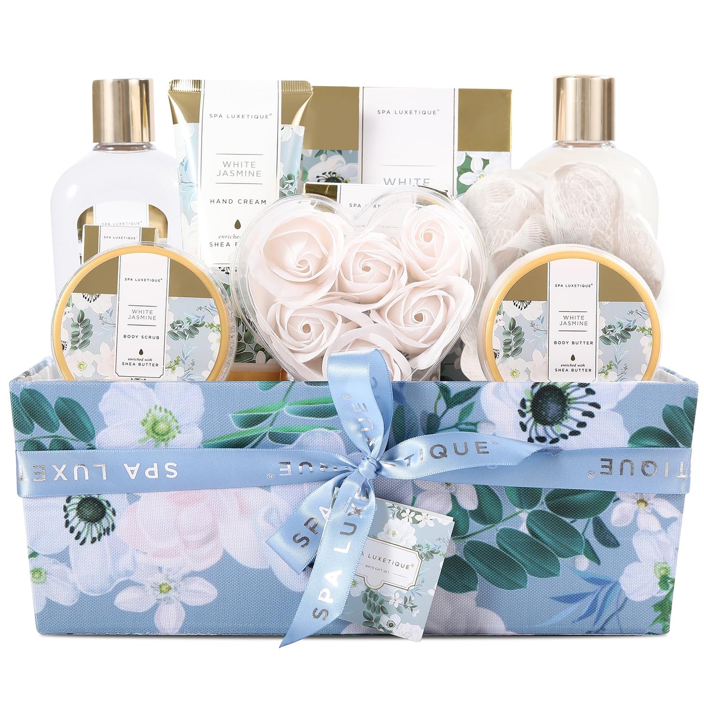 Gift Basket for Women, Spa Luxetique Spa Bath Kit, 12pcs Relaxing Spa Gift Basket with Shower Gel, Bath Salt, Essential Oil, Body Lotion,Mothers Day Beauty and Personal Care spa luxetique