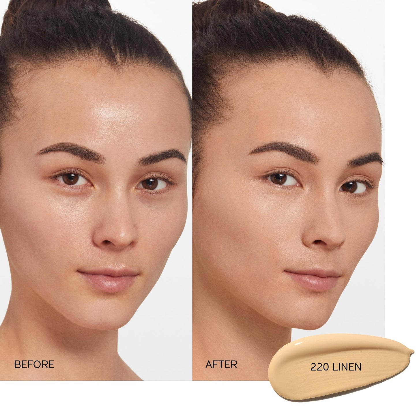 Shiseido Synchro Skin Self-Refreshing Foundation SPF 30, Linen 220 - Medium-to-Full Buildable Coverage - Natural Finish, 24-Hour Wear - Water Beauty & Personal Care Shiseido