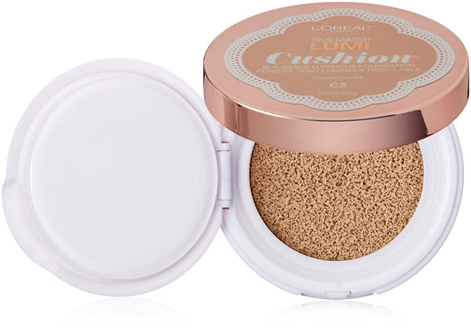 L'Oréal Paris True Match Lumi Cushion Foundation, C3 Creamy Natural, 0.51 oz. Beauty & Personal Care L'Oreal Paris
