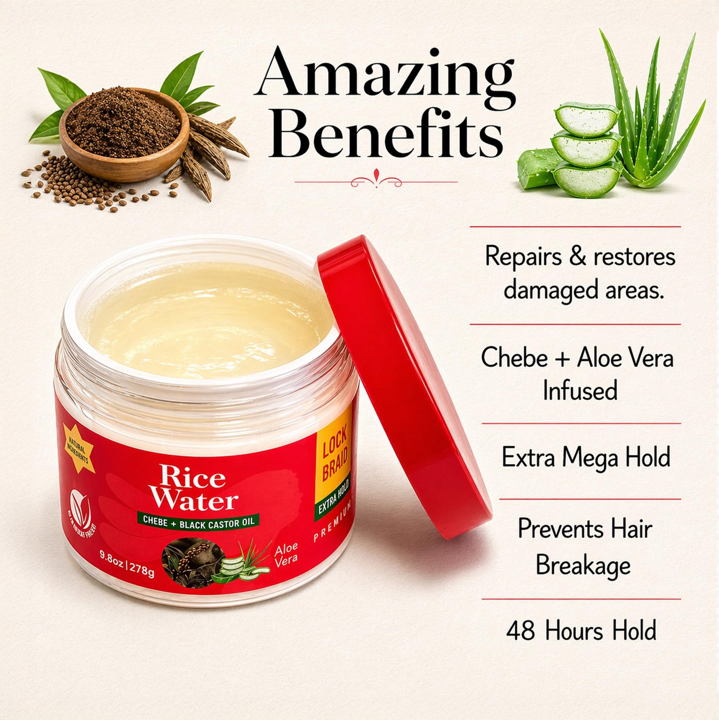 Dr Girls Super Grow Loc & Twists Braiding Conditioning Gel/9.8oz/ Extra Mega Hold (Chebe+Aloe) Beauty & Personal Care R&B Collection