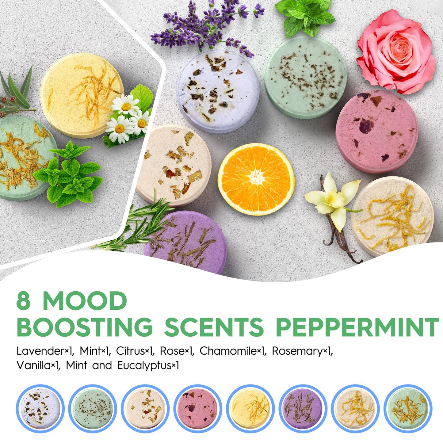 Shower Steamers Aromatherapy Mothers Day Gifts for Women 8 Pack, Shower Bombs Birthday Gift for Mom with Lavender Natural Essential Oils, Self Care Beauty and Personal Care BLRIET