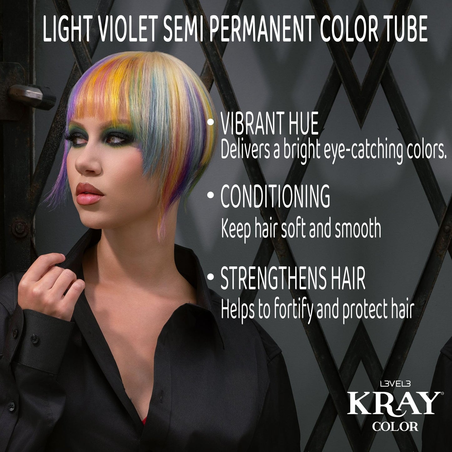L3 - Level 3 Kray Semi Permanent Hair Color - Semi Permanent Hair Dye with Aloe Vera - Light Violet Beauty & Personal Care L3