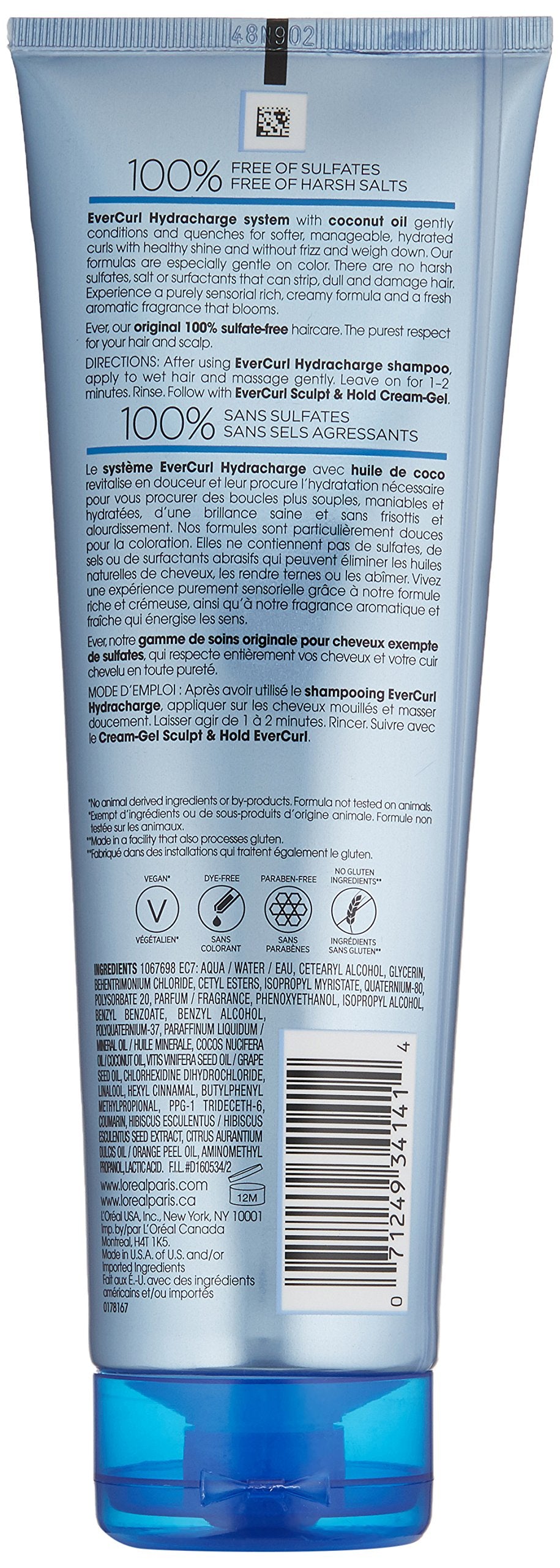 L'Oréal Paris EverCurl Hydracharge Conditioner Sulfate Free, 8.5 fl. oz.
