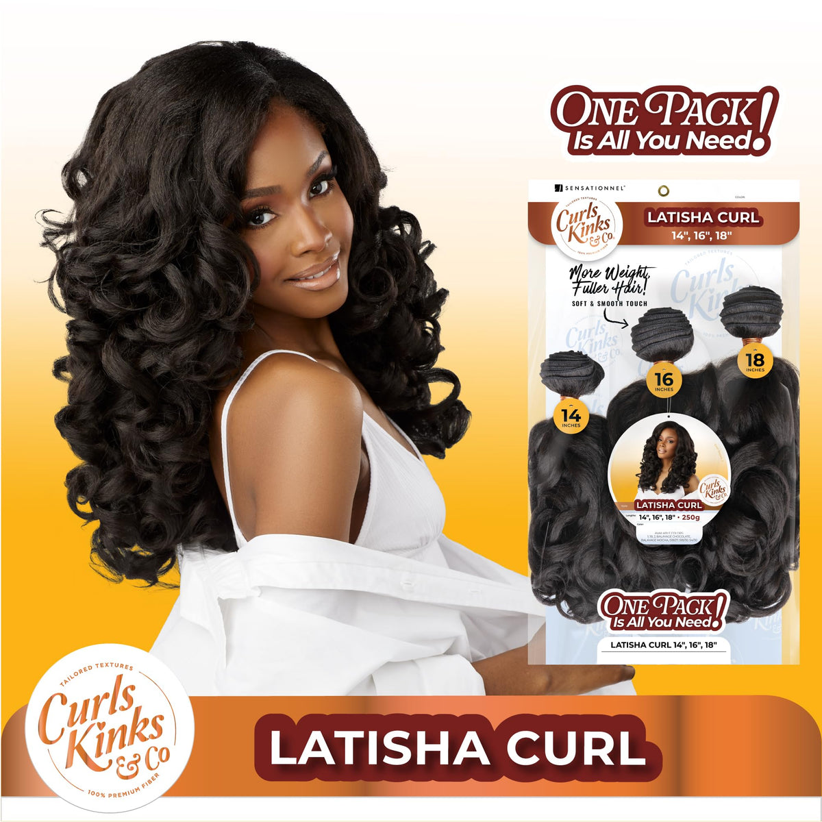 Sensationnel CKCO Synthetic Bundle-Latisha Curl,14 16 18 inch, S4/30