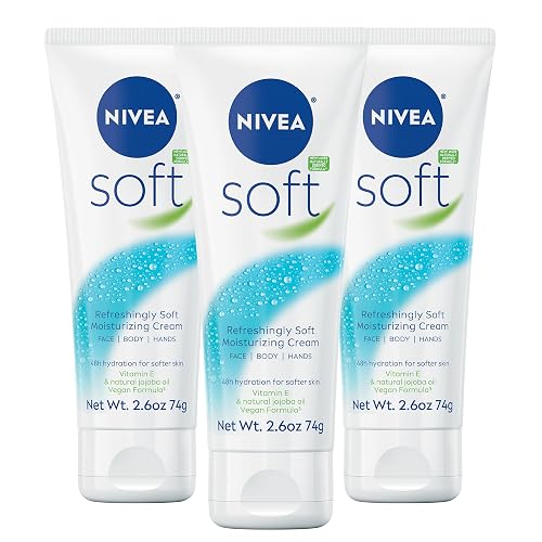 NIVEA Soft Refreshingly Soft Moisturizing Cream, Lightweight Moisturizer for Face, Body and Hands, Body Cream Enriched with Jojoba Oil and Vitamin E Beauty & Personal Care NIVEA