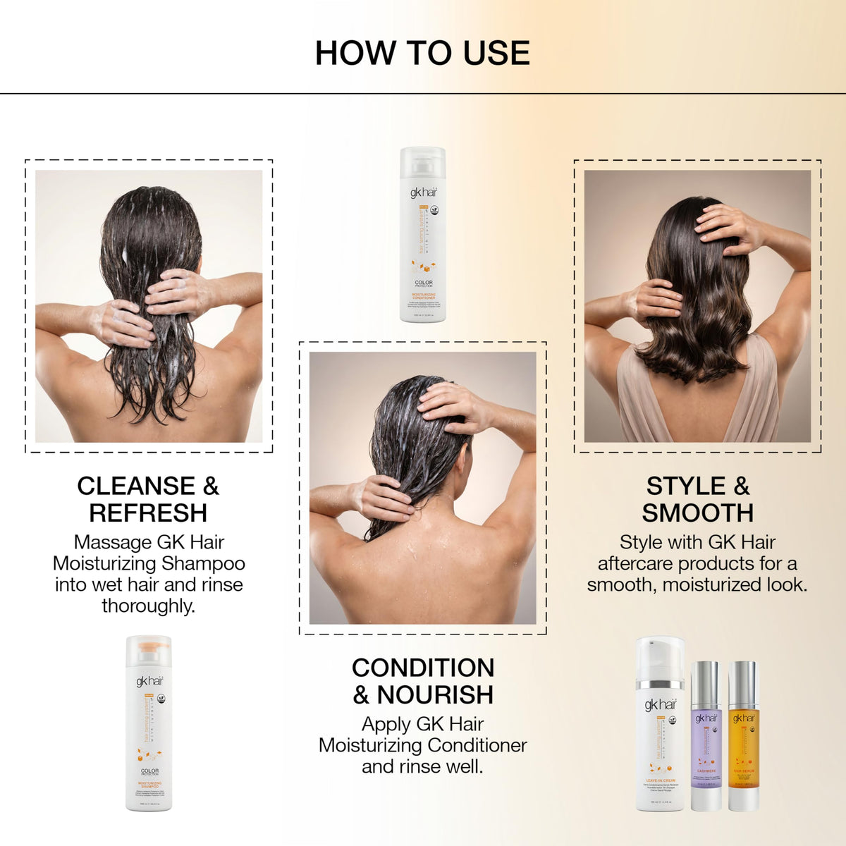 GK HAIR Moisturizing Conditioner Colored Hair Treated for Dry Damaged Repair Curls Intense Hydration Strengthening Frizz Control Keratin Treatment
