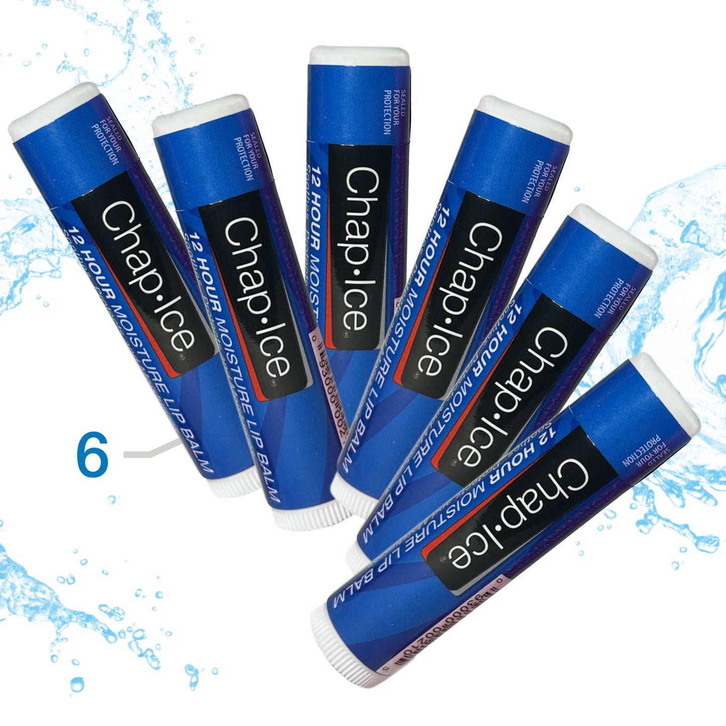 Moisturizing Lip Balm SPF 15 - 6 Pack Lip Balm Sticks, Hydrating & Protective Formula Beauty & Personal Care CHAP-ICE