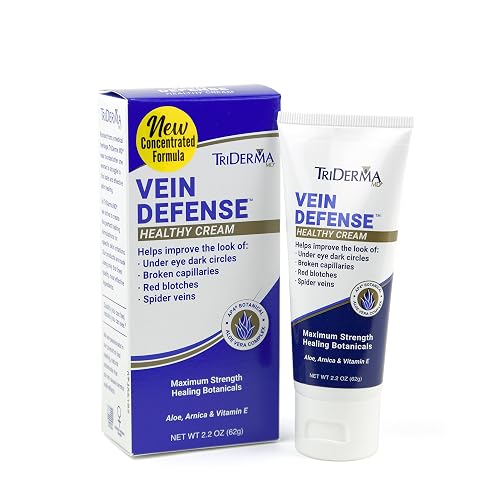 TriDerma Vein Defense Healthy Cream 2.2 Ounces Helps Improve the look of Spider Veins and Under Eye Dark Circles Beauty & Personal Care TriDerma
