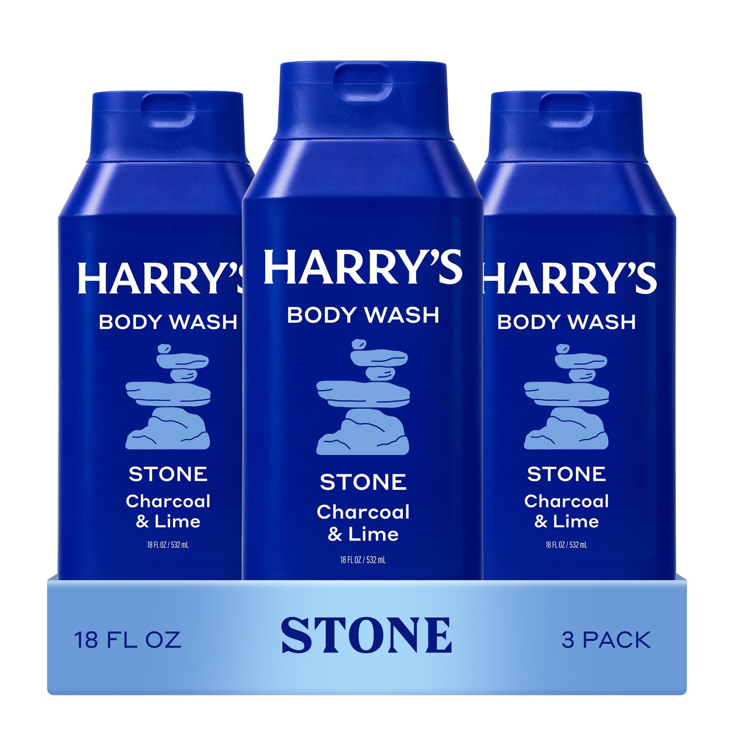 Harry's Men's Body Wash - Stone - (3 Pack) 18 fl oz - Shower Gel for Men - No Parabens, Sulfates, or Dyes Beauty & Personal Care Harry's