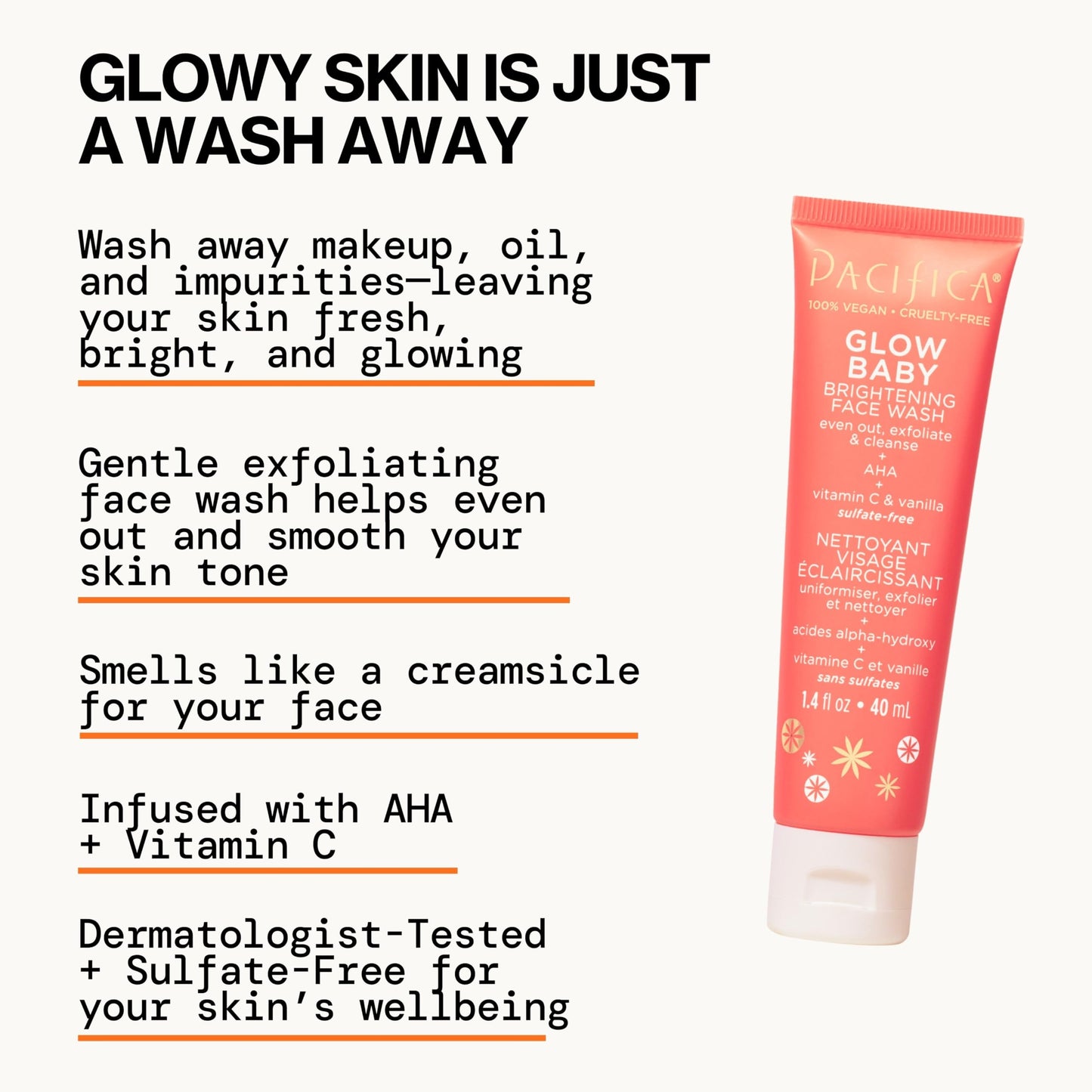 Pacifica Beauty | Glow Baby Vitamin C Trial + Value Kit | 3-Piece Skin Care Gift Set | Travel Friendly | Brightening Face Serum, Face Wash/Cleanser Beauty & Personal Care Pacifica