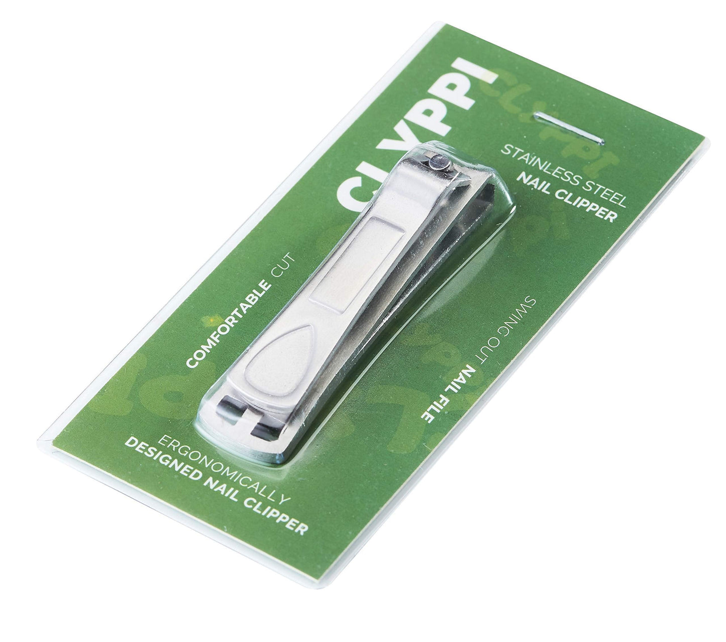 Clyppi Nail Clippers with Swing Out Nail Cleaner/Nail File - Fingernail Clippers/Toe Nail Clippers. Sharp Stainless Steel with Wide Easy Press Lever Beauty & Personal Care CLYPPI