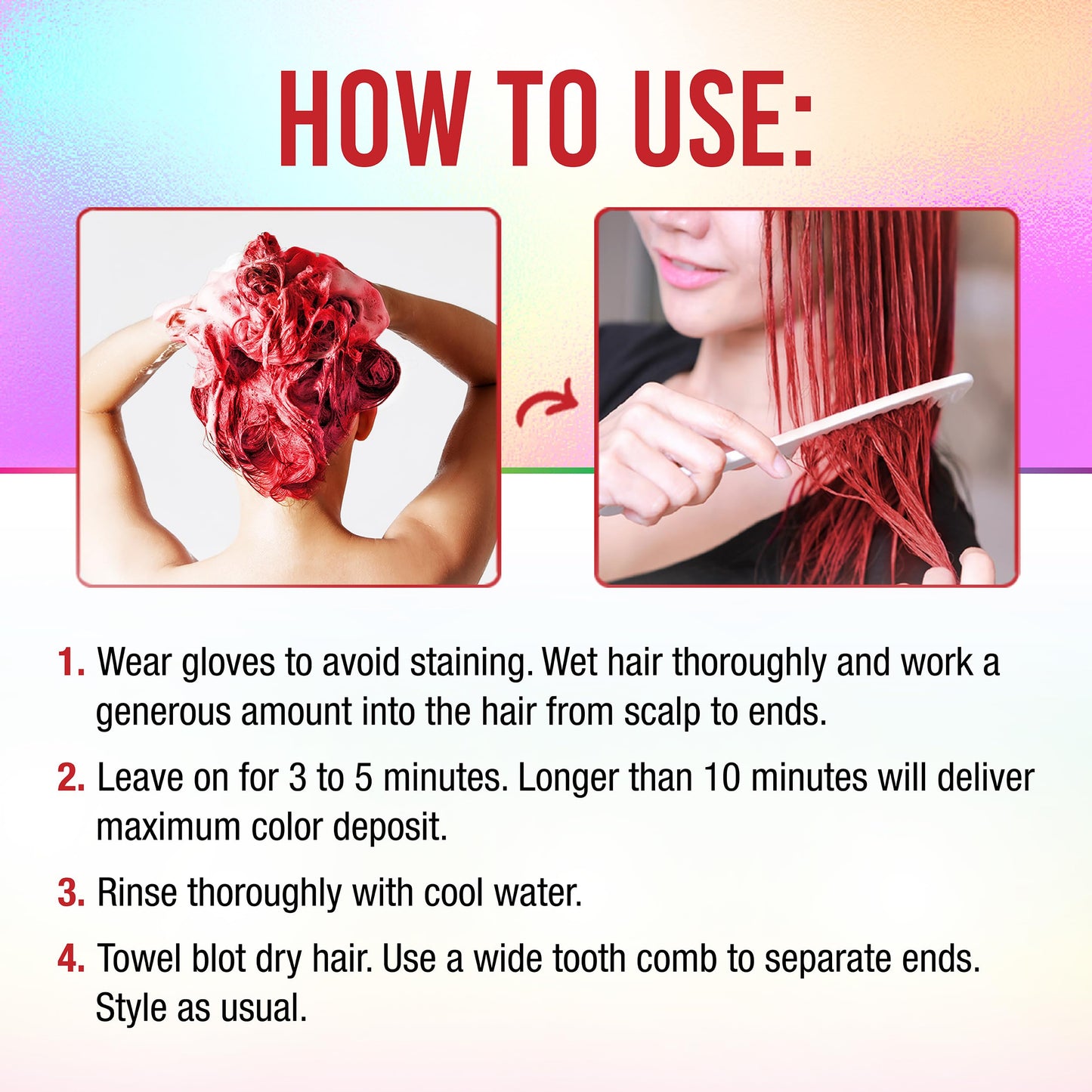 Punky Colour 3-in-1 Color Depositing Conditioner & Hair Cleanser - Redilicious, Semi Permanent Hair Color Conditioner, Cruelty-Free Hair-Dye, 8.5 fl Beauty & Personal Care Punky