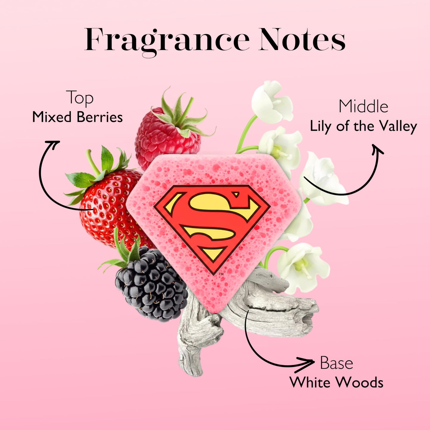 Spongellé Supergirl Berry Body Buffer - DC Superhero Beauty and Personal Care SPONGELLÉ