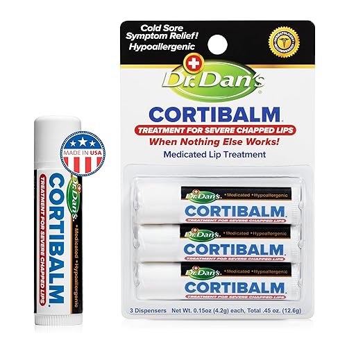 Dr. Dans CortiBalm Lip Balm Patented Formula 0.14 Ounces (3-Pack) Beauty & Personal Care Dr. Dan's