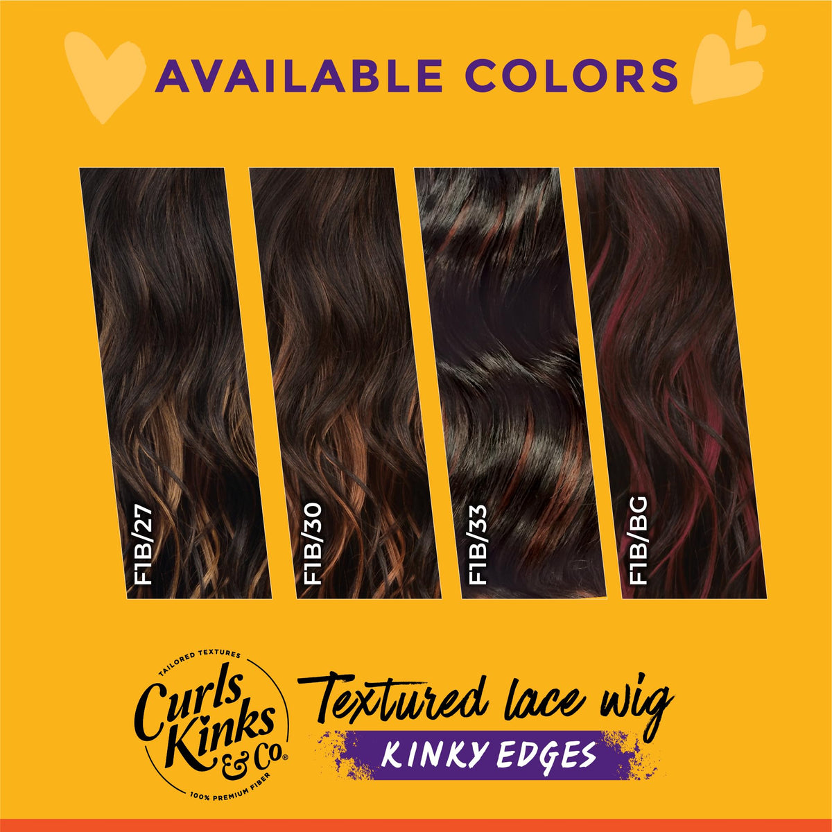 Sensationnel CKCO Kinkyedges Wig-Kinky Silk Pressed 18 Inch, F1B/30