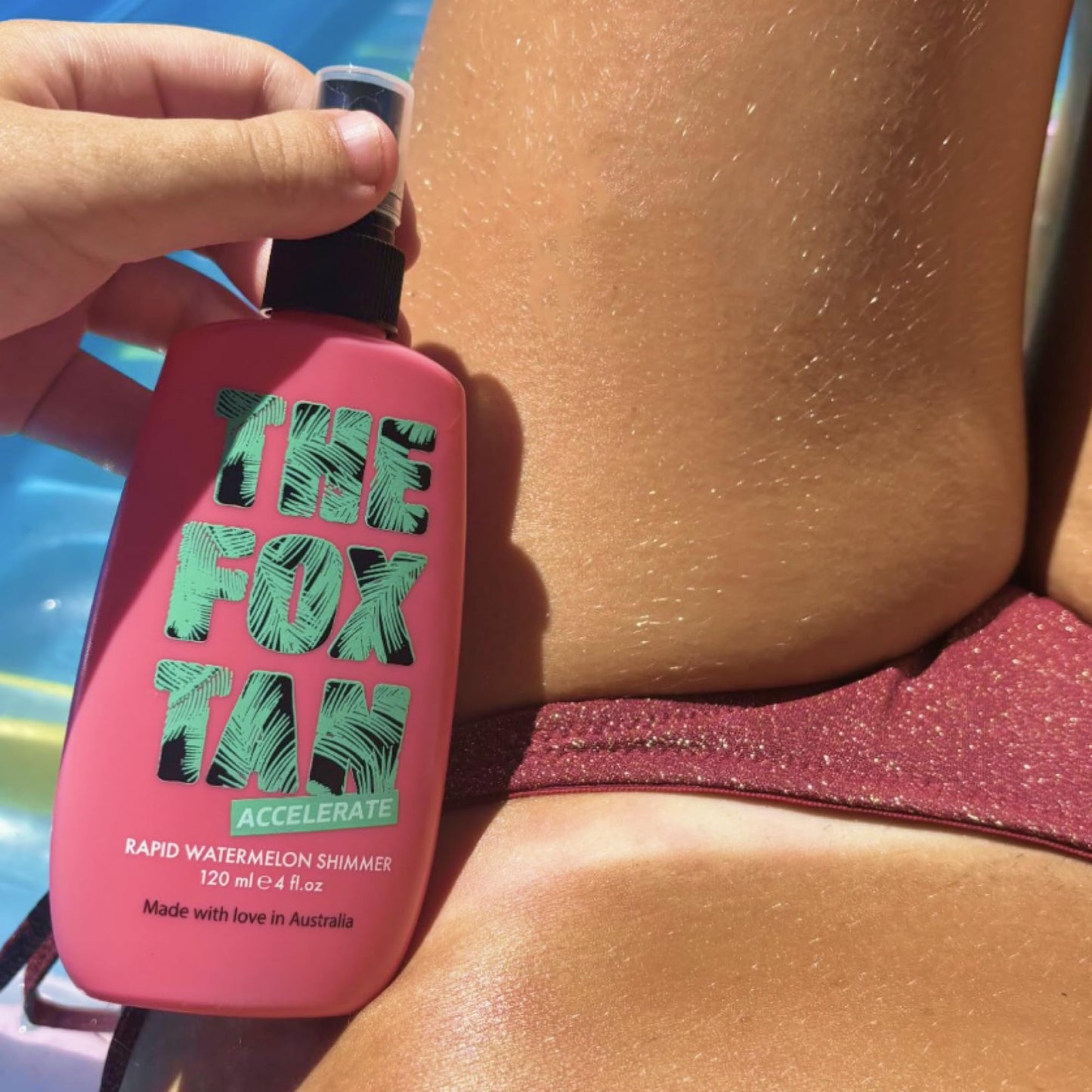 The Fox Tan Rapid Watermelon Shimmer, Natural Tanning Accelerator For Darker & Long-Lasting Tans, Blurs Imperfections, Vegan & Cruelty Free, 120 mL Beauty & Personal Care THE FOX TAN