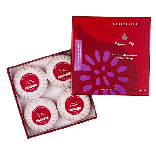 Provence Sante Luxury French Cleansing Bar - Moisturizing Shea Butter - Triple-milled Fig Fragrance, 2.7oz 4-Bar Gift Box Beauty & Personal Care Provence Sante