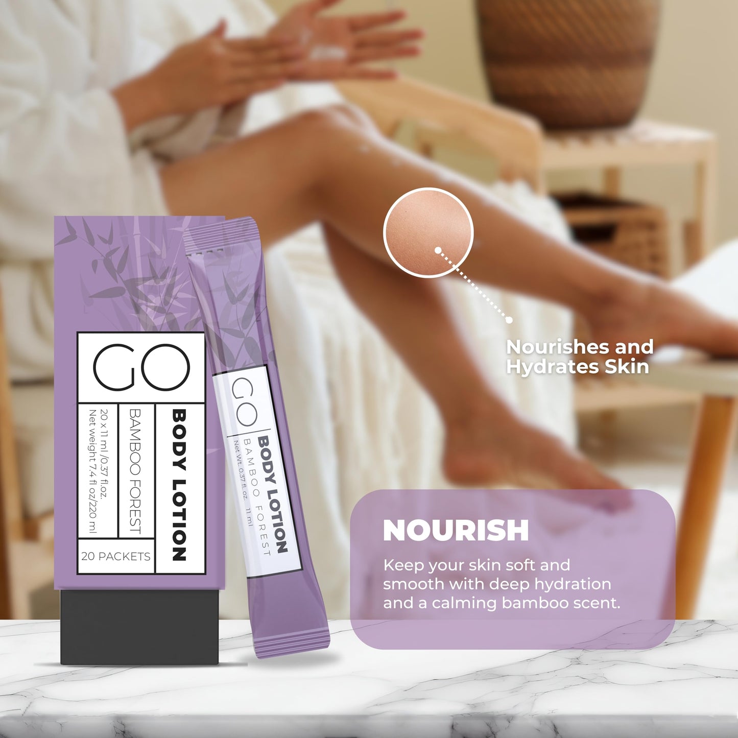 Go Essentials Travel Size Lotion Packets - Single Use Body and Hand Lotion for Hydrated Skin and Toiletries. Airline Friendly - Portable Bulk. Womens Beauty & Personal Care Go Essentials