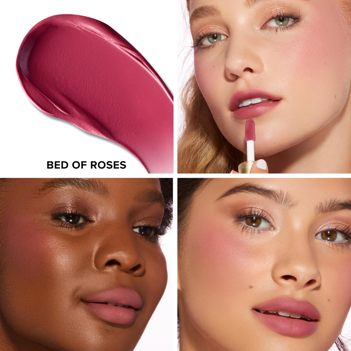 Too Faced Cloud Crush Whipped Lip & Cheek | Creamy Multi-Use Formula with Hyaluronic Oil for a Soft-Focus Longwear Flush, 0.15 Fl Oz, Bed of Roses Beauty & Personal Care Too Faced