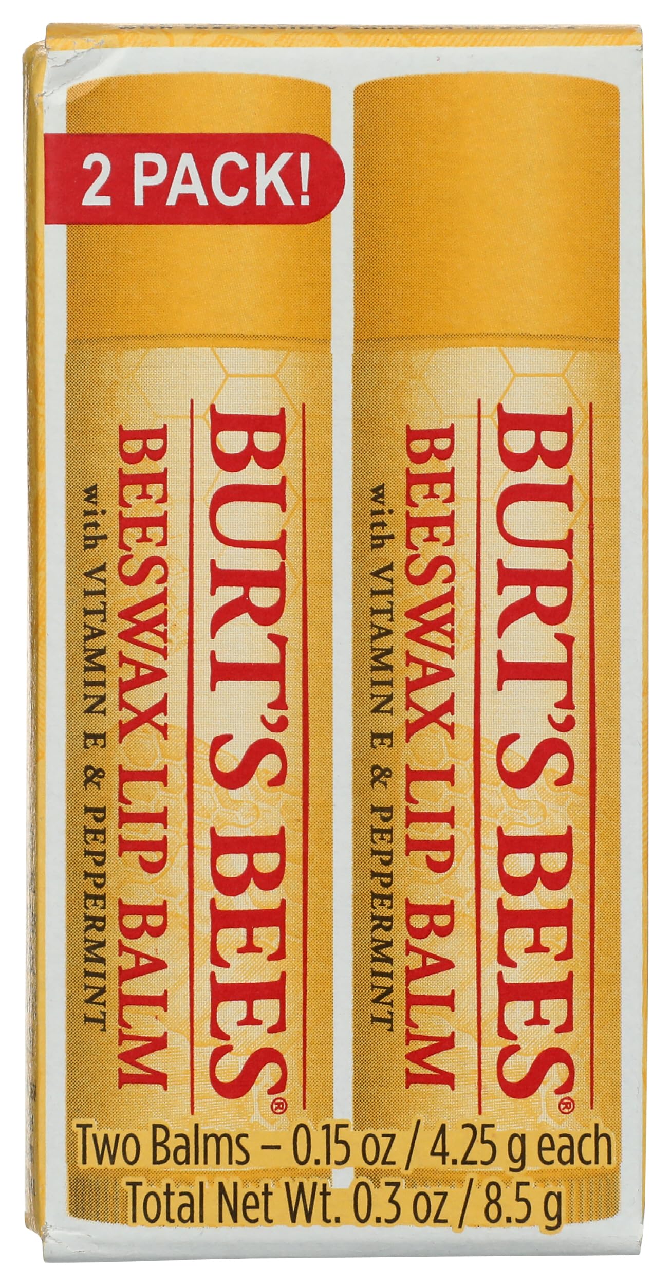 Burts Bees 2 Pack Beeswax Lip Balm, 0.3 OZ Beauty & Personal Care Burt's Bees