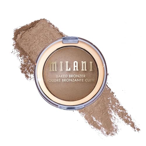 Milani Baked Bronzer - Long-Lasting Powder for Natural Sun-Kissed Glow- Lightweight, Buildable & Streak-Free Makeup with Radiant Finish- Talc-Free Beauty & Personal Care Milani