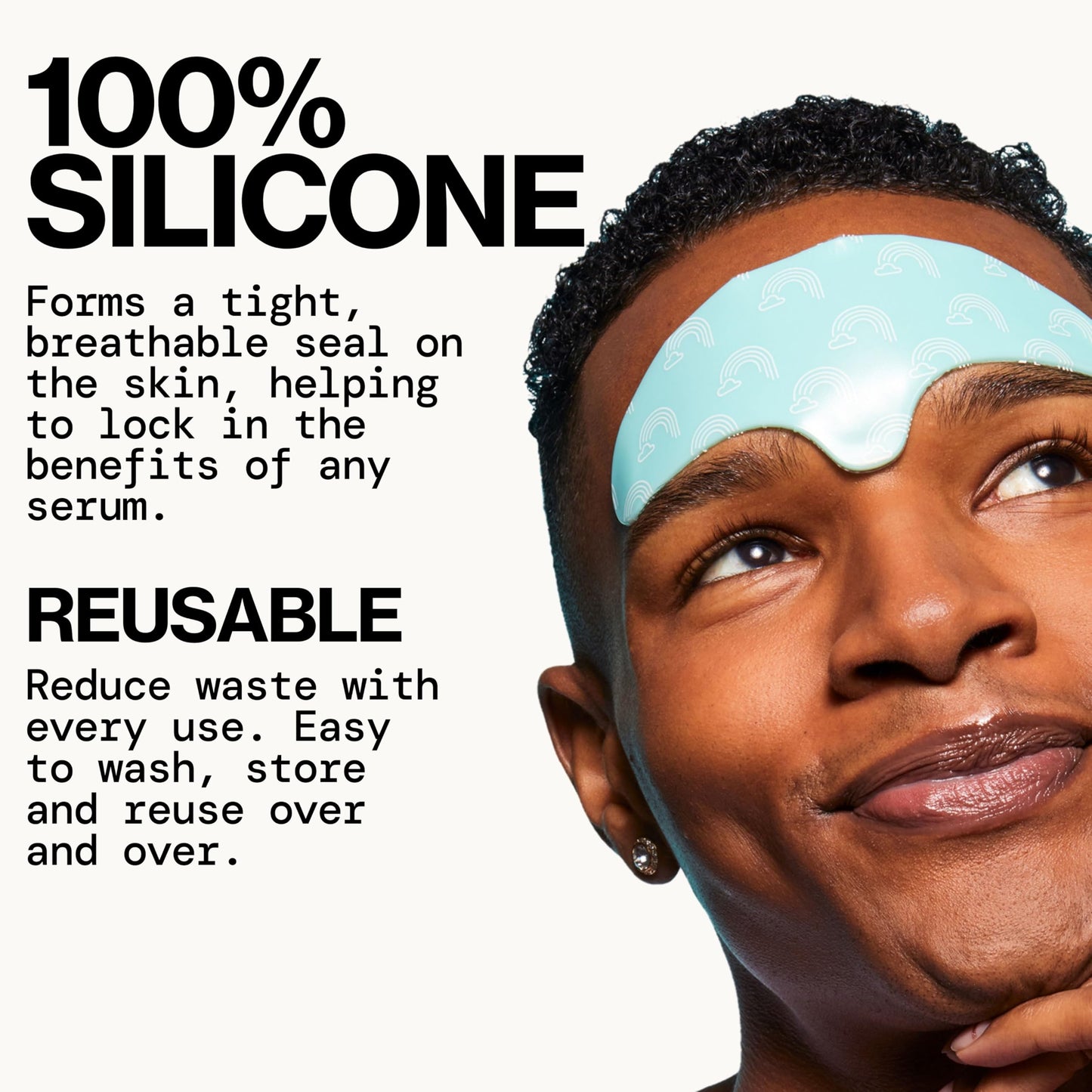 Pacifica Reusable Brow Mask - 100% Silicone Forehead Wrinkle Patch for Brow Lift, Reusable Anti-Wrinkle Pad Smooths Frown Lines, Vegan Beauty & Personal Care Pacifica