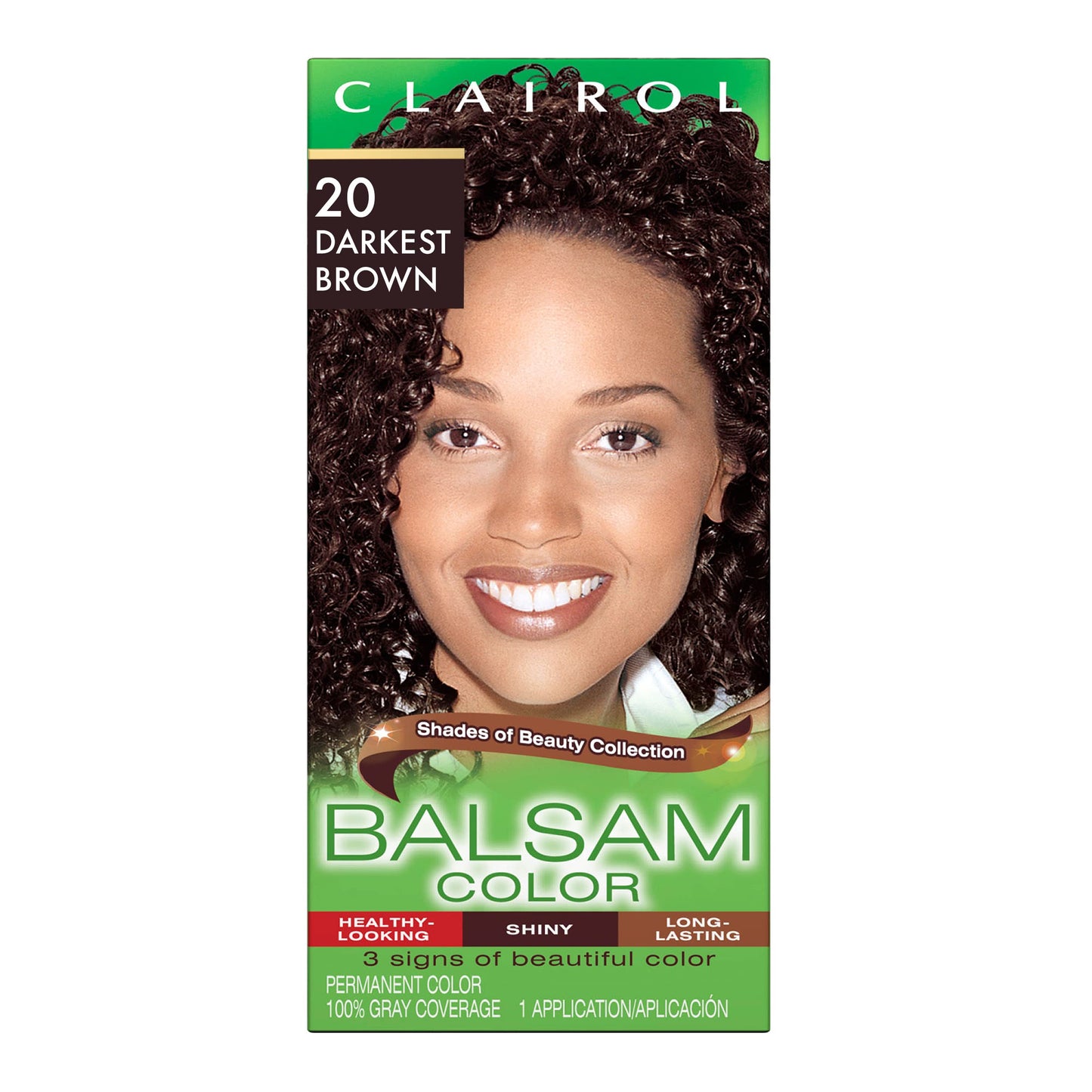 Clairol Balsam Permanent Hair Dye, 020 Darkest Brown Hair Color, Pack of 1 Beauty & Personal Care Clairol