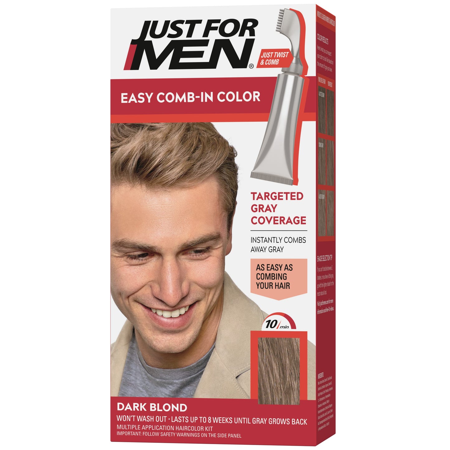Just For Men Easy Comb-In Color Mens Hair Dye, Easy No Mix Application with Comb Applicator - Dark Blond, A-15, Pack of 1 Beauty & Personal Care Just for Men