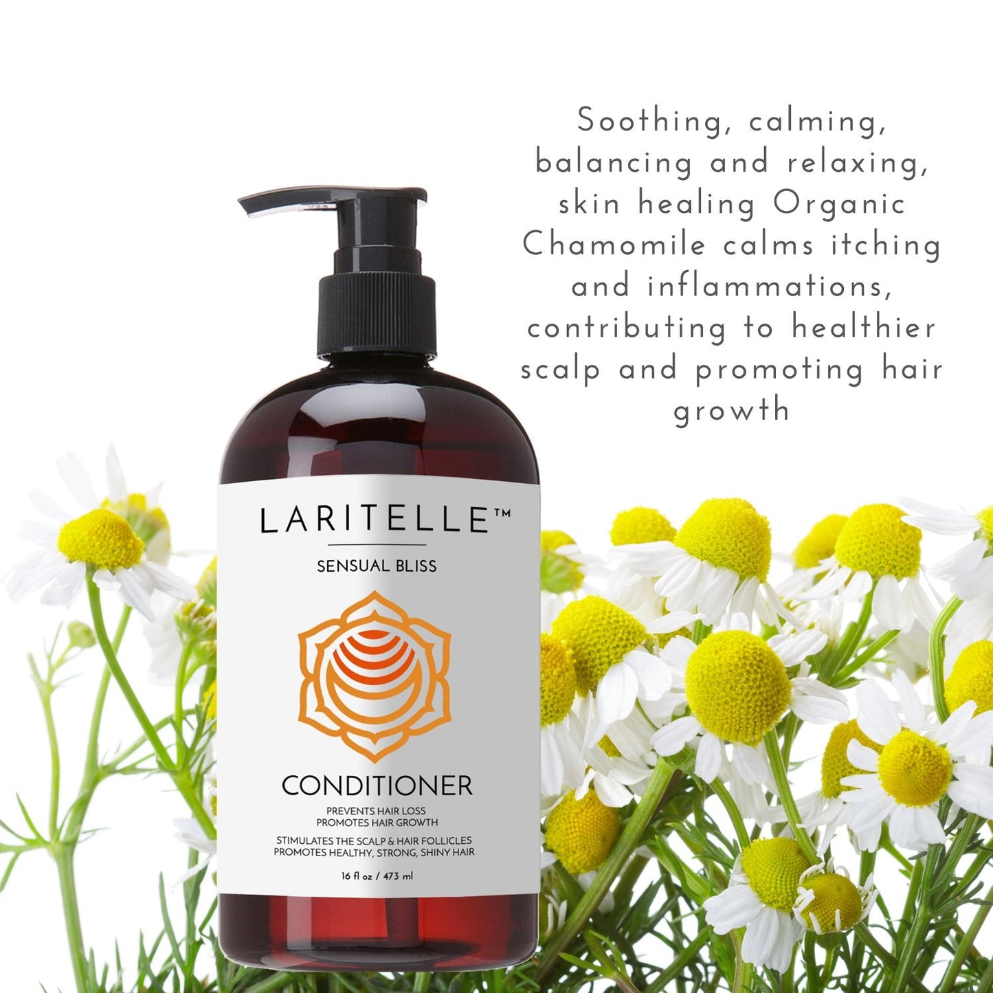 Laritelle Organic Hair Growth Set | Shampoo 16 oz + Conditioner 16 oz + Hair Loss Treatment 4 oz | Argan Oil, Rosemary, Palmarosa & Orange | NO GMO Beauty & Personal Care Laritelle