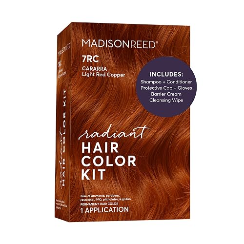 Madison Reed Radiant Hair Color Kit - 7RC Light Ginger Red with Copper Tones (Carrara Crimson), Vivid Permanent Hair Dye for Bold Color & Maximum Beauty & Personal Care Madison Reed