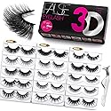Eliace 3D Mink Lashes Natural Look 15 Mixed Styles 15 Pairs Fake Eyelashes Bulk Pack Handmade Luxurious Volume Fluffy Natural False Eyelashes Beauty & Personal Care Eliace