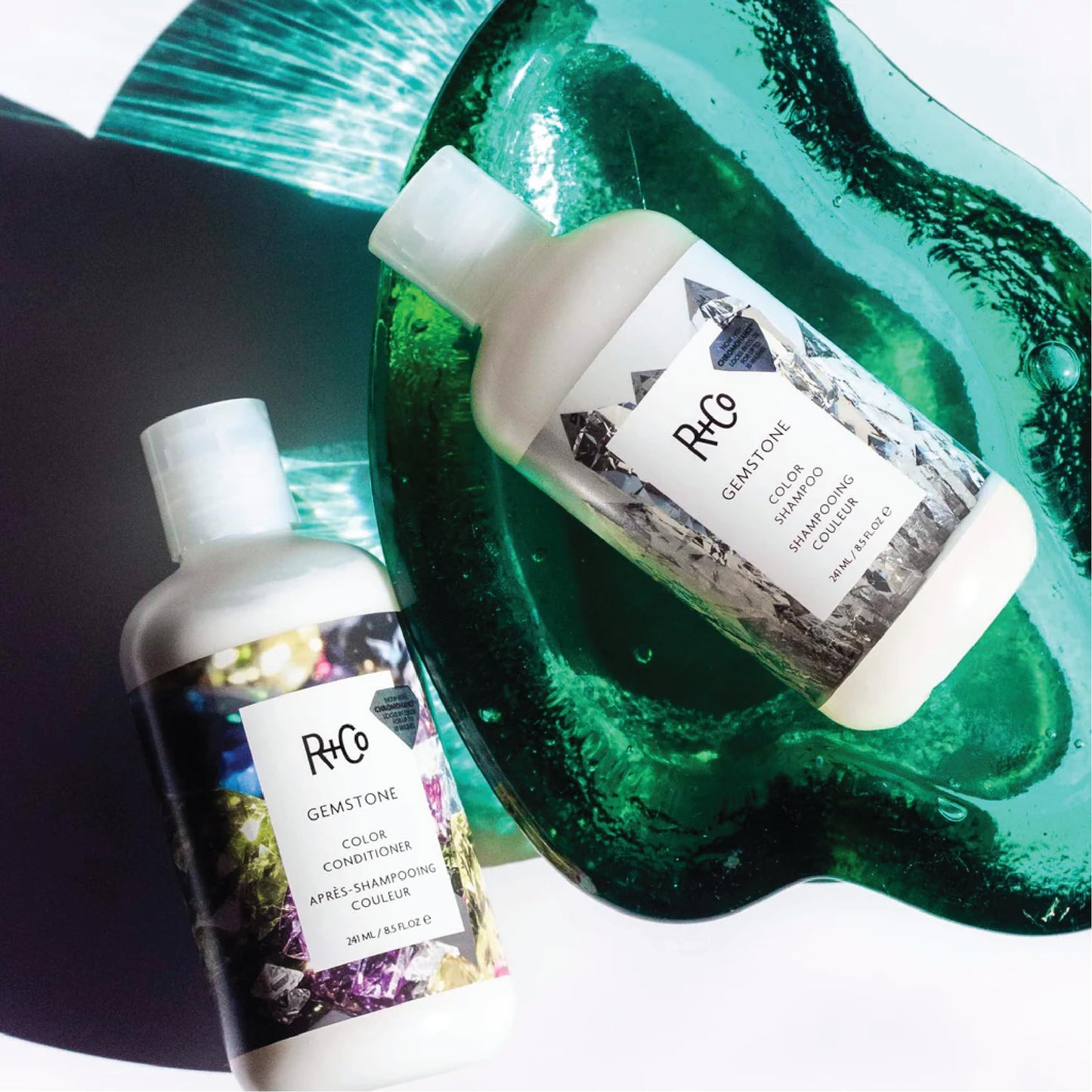 R+Co Gemstone Color Protection Shampoo + Conditioner Travel Set| Protects Color, Repairs & Nourishes | Vegan + Cruelty Free | 2oz (Pack of 2) Beauty & Personal Care R+Co