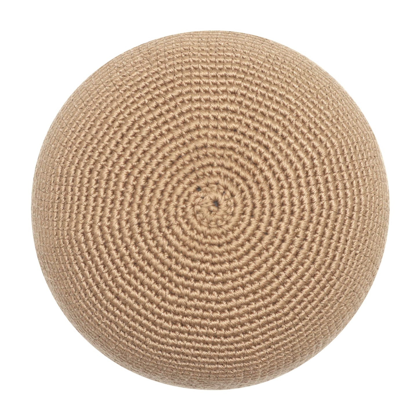 TheKufi Cotton Kufi Skull Cap - Light Brown Hand-Crocheted 100% Cotton Head Cover (L = 23" (58.5cm)) Beauty and Personal Care TheKufi