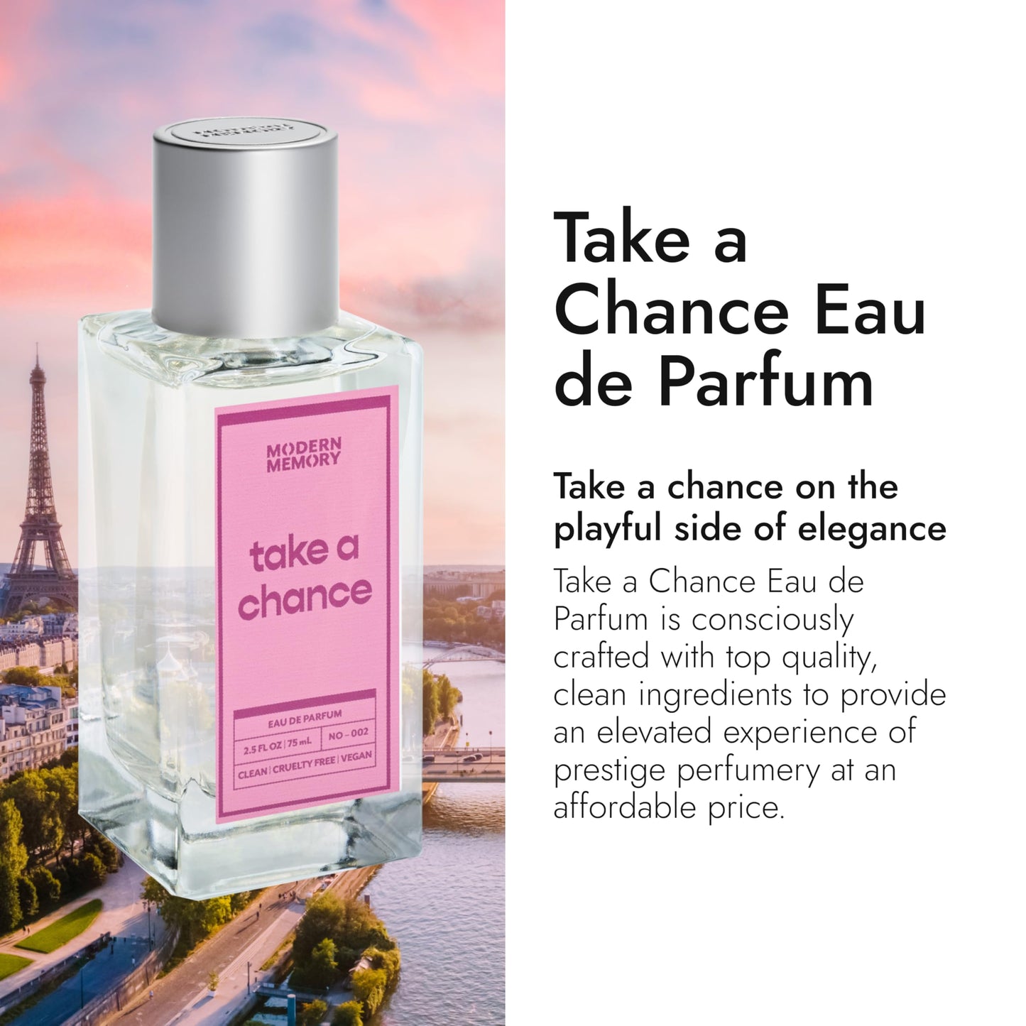 Modern Memory Take a Chance Eau de Parfum for Women, 2.5 fl oz - Notes of Grapefruit, Jasmine & White Musk Beauty & Personal Care Modern Memory