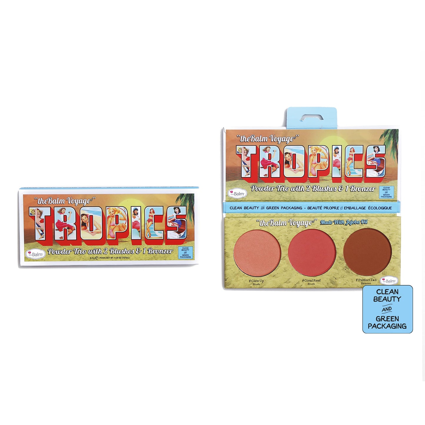 theBalm Voyage Tropics Powder Trio with 2 Blushes & 1 Bronzer Beauty & Personal Care theBalm