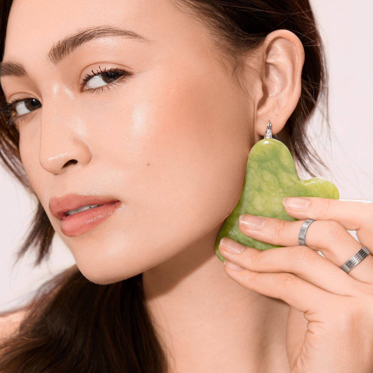 EcoTools Beauty Skin Care Tool Jade Facial Roller and Gua Sha Stone Duo, Face Roller and Massager, Skincare and Sculpting Tools, Green, Promotes Beauty & Personal Care EcoTools